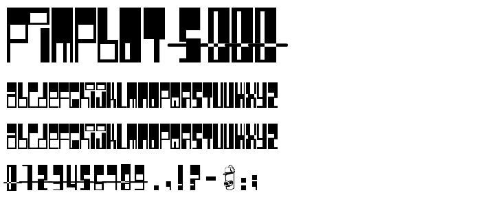 Pimpbot 5000 font